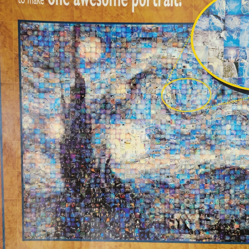 NOB Robert Silvers Photomosaics 1000 PC Puzzle - Van Gogh "Starry Night" - NIB - Picture 2 of 9